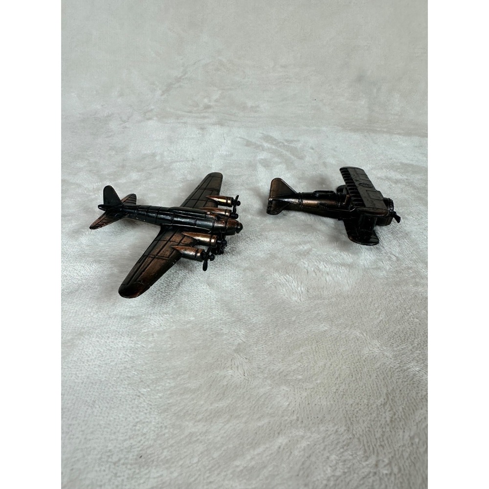 Bronze Colored Die Cast Metal Dual Engine Passenger Plane Pencil Sharpeners